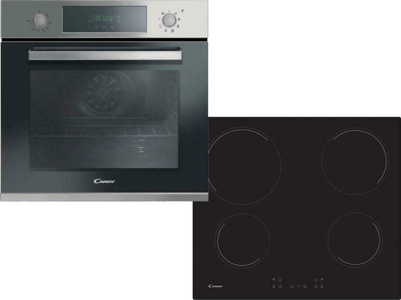 Φούρνος άνω Πάγκου 70lt με Κεραμικές Εστίες Candy FCP625XL + CH64CCB 