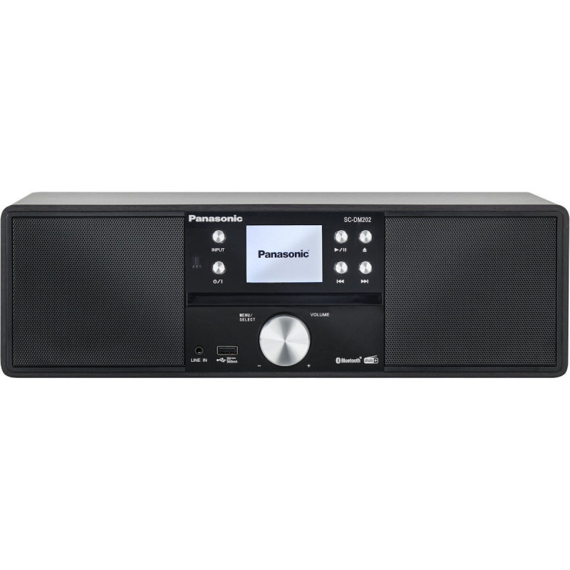 Panasonic Ηχοσύστημα 2.0 SC-DM202EG-K 24W με CD Player και Bluetooth Μαύρο