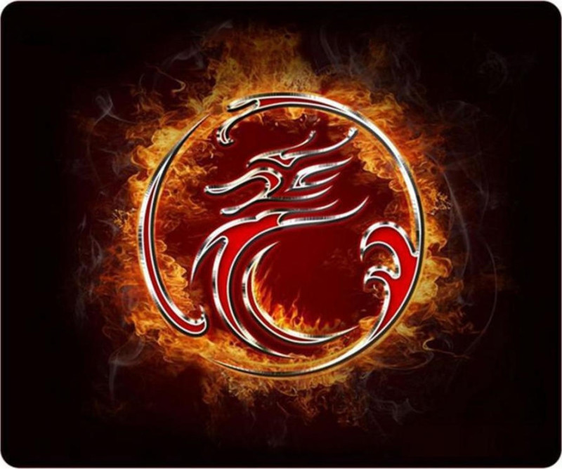 Gaming Mousepad iMICE Estone Red Dragon Αντιολισθητικό 290x244mm Μαύρο