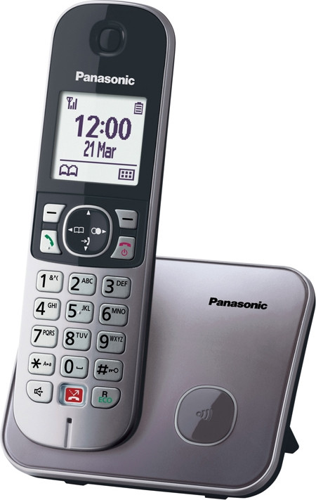 Panasonic KX-TG6851GRM Ασύρματο Τηλέφωνο με Aνοιχτή Aκρόαση Γκρι 