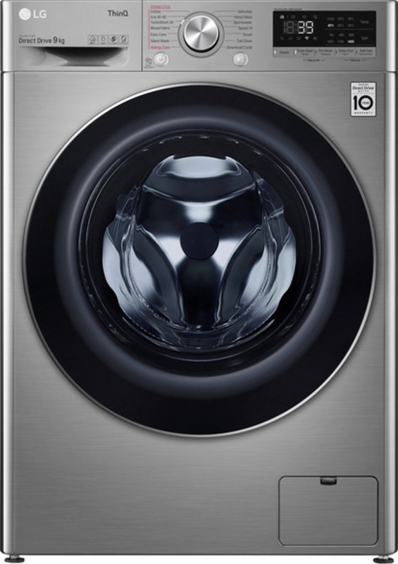 LG F4WV709S2TE Πλυντήριο Ρούχων 9kg με Ατμό 1400 Στροφών Inox