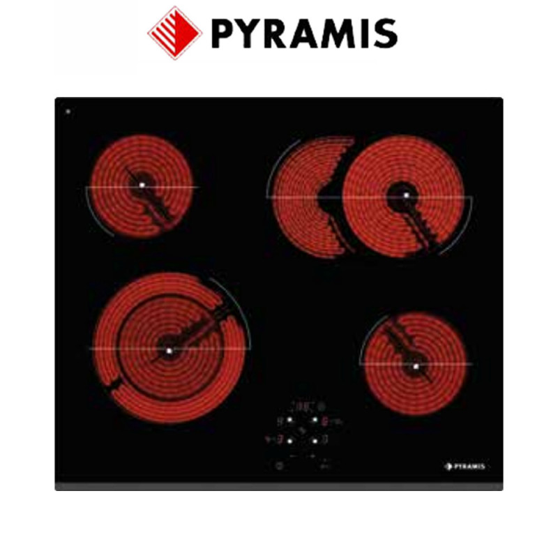 Pyramis PHC61611BFB Κεραμική Εστία Αυτόνομη 58x51εκ.  Pyramis PHC61611BFB Κεραμική Εστία Αυτόνομη 58x51εκ. Με οβαλ μάτι