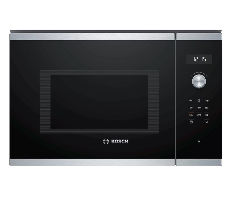 Bosch Εντοιχιζόμενος Φούρνος Μικροκυμάτων 25lt Μαύρος BFL554MS0