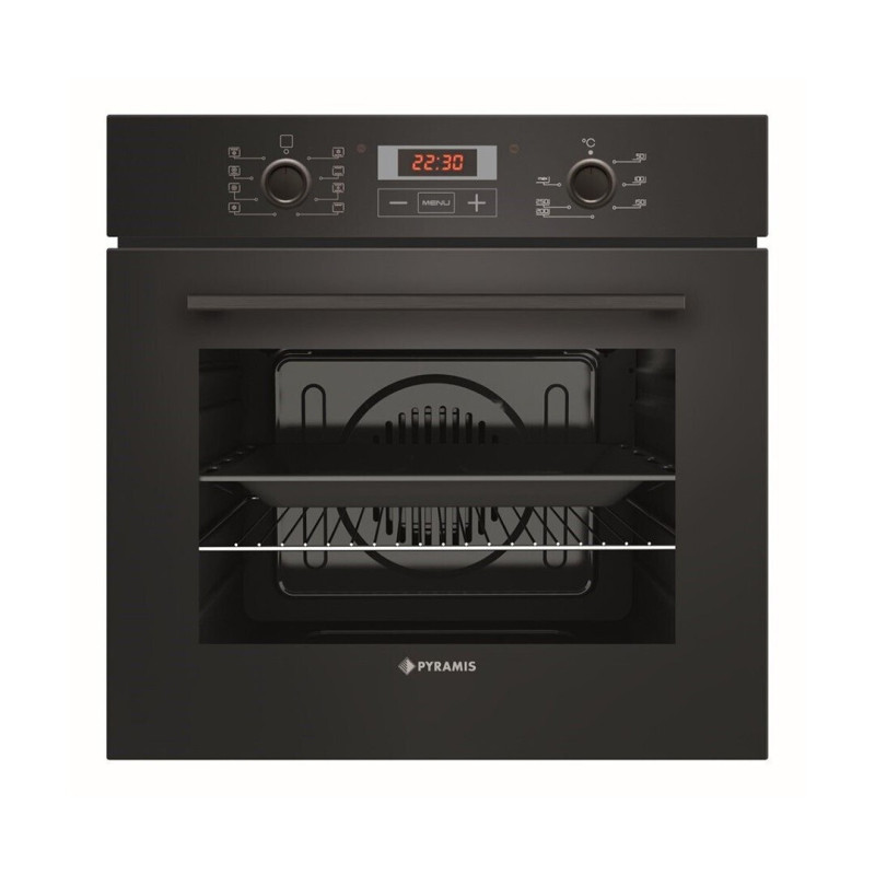 Pyramis 60ΑΠ 3022 Φούρνος άνω Πάγκου 66lt χωρίς Εστίες Π59.5εκ. Μαύρος