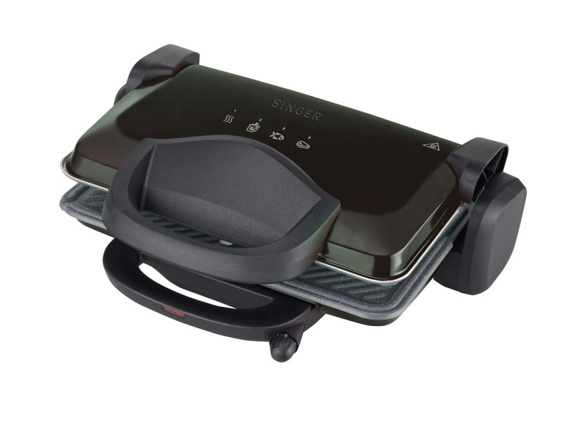 Singer CG-1800AN Τοστιέρα Γκριλιέρα με Αποσπώμενες Πλάκες 1800W Μαύρη