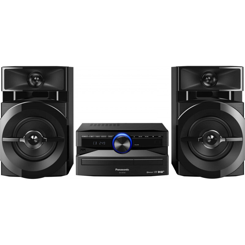 Panasonic Ηχοσύστημα 2.0 SC-UX100 300W με CD / Digital Media Player και Bluetooth Μαύρο