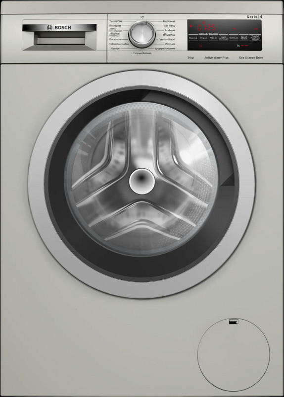 Bosch Πλυντήριο Ρούχων 9kg 1400 Στροφών Inox WUU28TX2GR Με αφαιρούμενο καπάκι