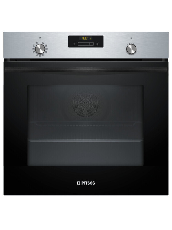 Φούρνος Εντοιχιζόμενος Pitsos PH27M61X3 Inox Με πυρόλυση