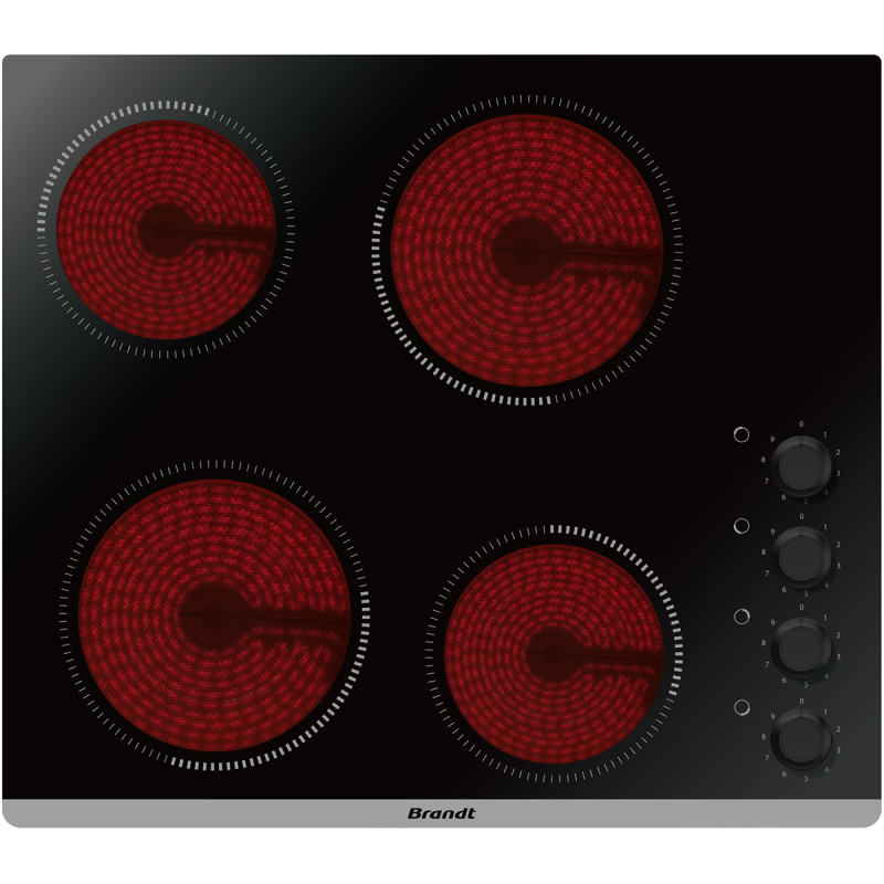 Εστία Κεραμική Brandt BPV6410B Με εξωτερικά σταθερά κουμπιά
