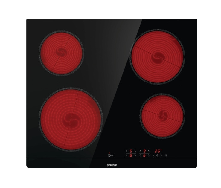 GORENJE ECT601FMC 60 cm Μαύρο Εστία Κεραμική Αυτόνομη Εγγύηση 4 Έτη