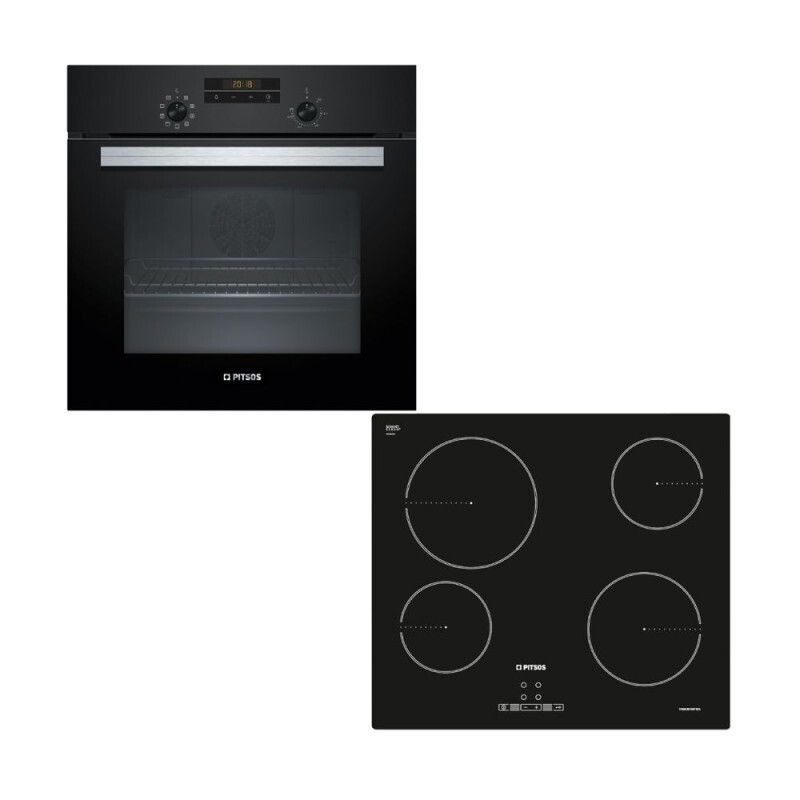 Pitsos Φούρνος άνω Πάγκου 66lt με Κεραμικές Εστίες Π59.4εκ. Μαύρος PH12M41B0 + CRE611S06 (bar codes 5201369624646 & 234962221765)