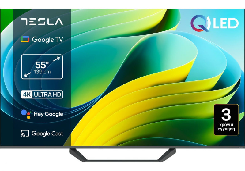 TV Tesla Q55E655GUS 55'' Smart 4K Google TV Εγγύηση 3 Έτη