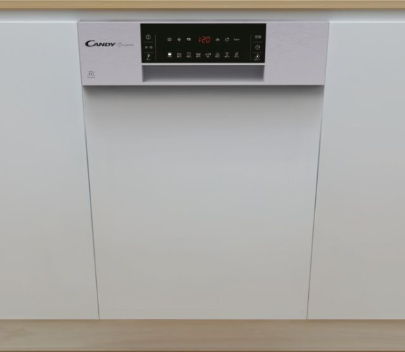 Πλυντήριο Πιάτων Candy CDSH 2D11453 Stainless Steel 45 cm E με τρίτο κάνιστρο