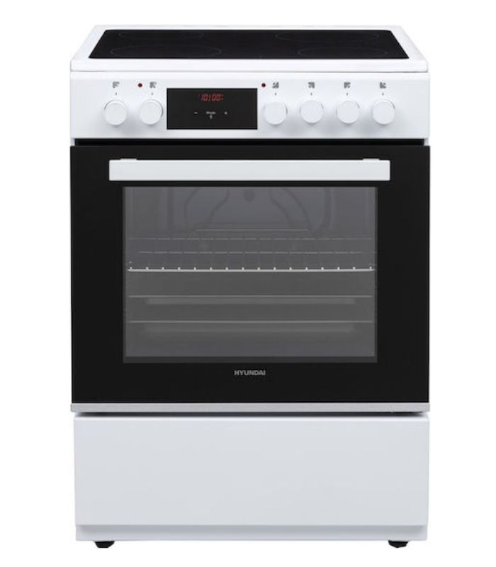 Hyundai HCVC24V-7260V/W με κεραμικές εστίες, χωρητικότητα φούρνου 69L, 5 λειτουργίες ψησίματος και ενεργειακή κλάση Α