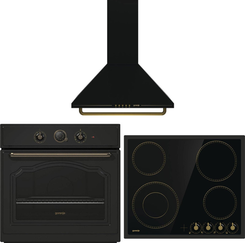 Gorenje BO7732CLB + EC642CLB + WHC63CLB Εντοιχιζόμενο Σετ Οικιακών Συσκευών Εγγύηση 4 Έτη