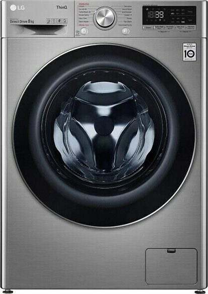 Πλυντήριο Ρούχων 8kg 1400 Στροφών LG F4WV708S2TE 