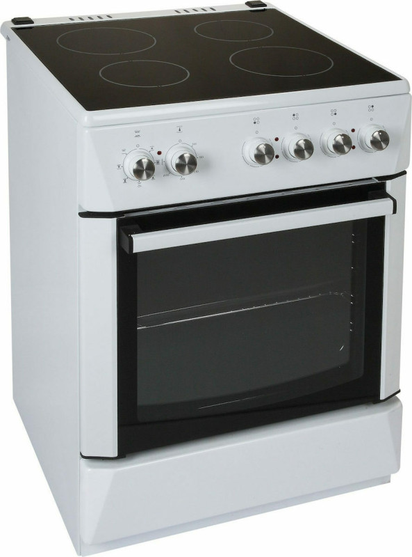 Carad KMW50160 Κουζίνα 64lt με Κεραμικές Εστίες Π60εκ. Λευκή A Class