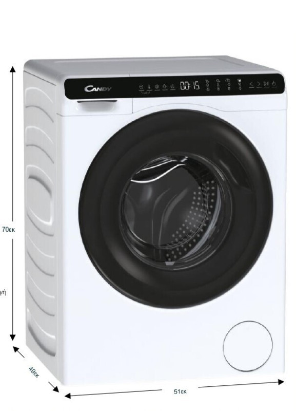 Candy CW50-BP12307-S Πλυντήριο 5,00 ΚG /1200ΣΤΡΟΦΕΣ.