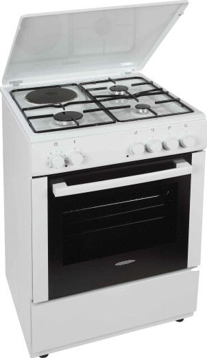 Carad GMW34401 Κουζίνα Μικτή 69lt με Εστίες Αερίου Π60εκ. Λευκή A