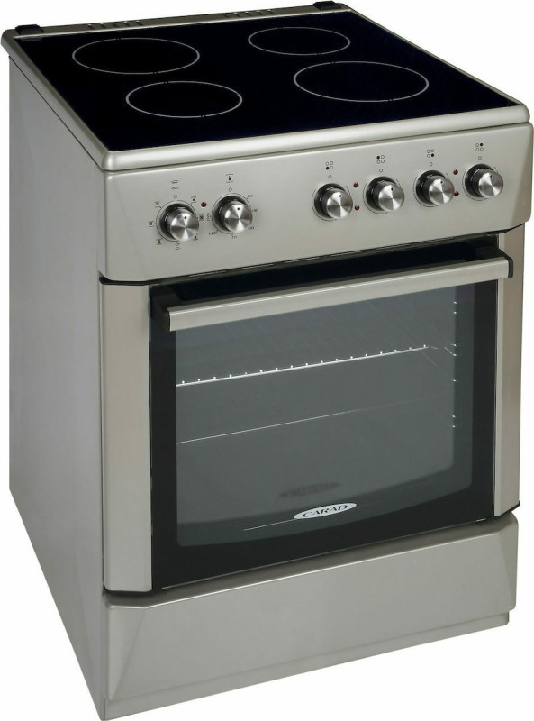 Carad KMX50161 Κουζίνα 64lt με Κεραμικές Εστίες Π60εκ. Inox A Class