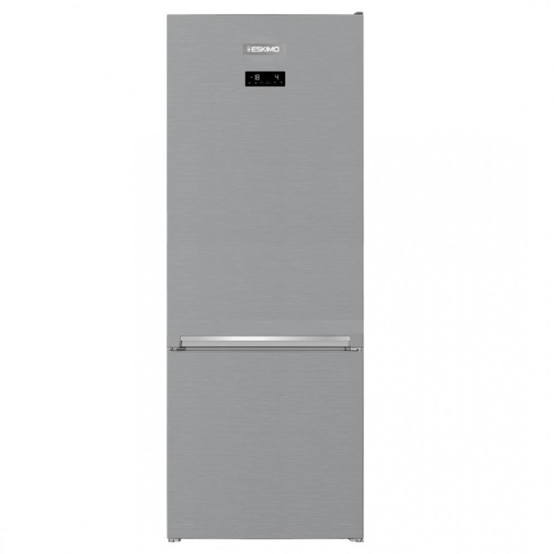 Ψυγειοκαταψύκτης Eskimo ES RBF501Ε70ΙΝ 490lt Full No Frost Υ19.2xΠ7xΒ7.4cm Inox Εγγύηση 4 Έτη