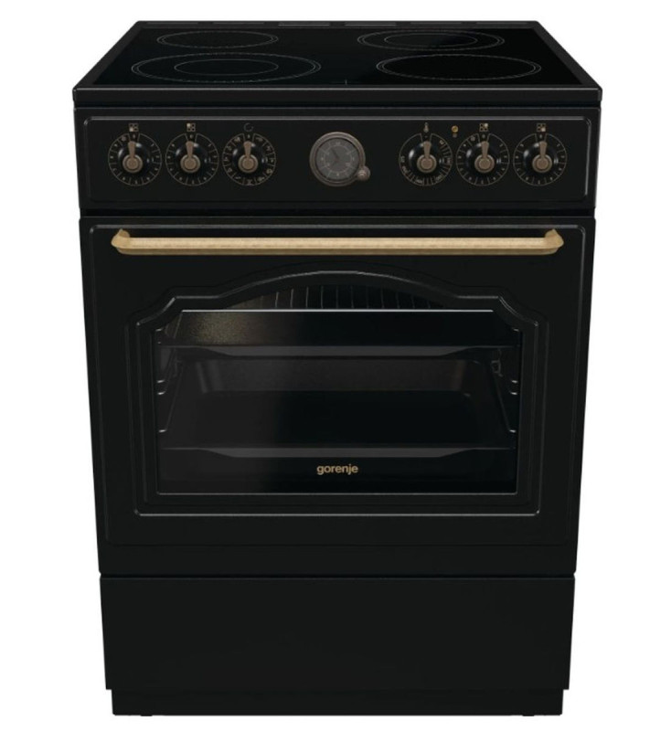Gorenje GECS6B70CLB Κουζίνα 71lt με Κεραμικές Εστίες Π60εκ. Μαύρη