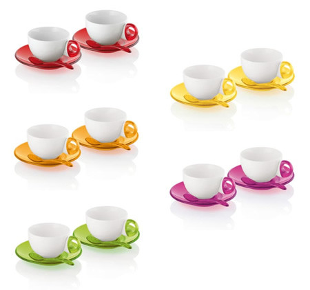 Guzzini Σετ 3 τμχ Φλυτζανάκια Espresso & Ζαχαριέρα Πράσινο (2232.0244)