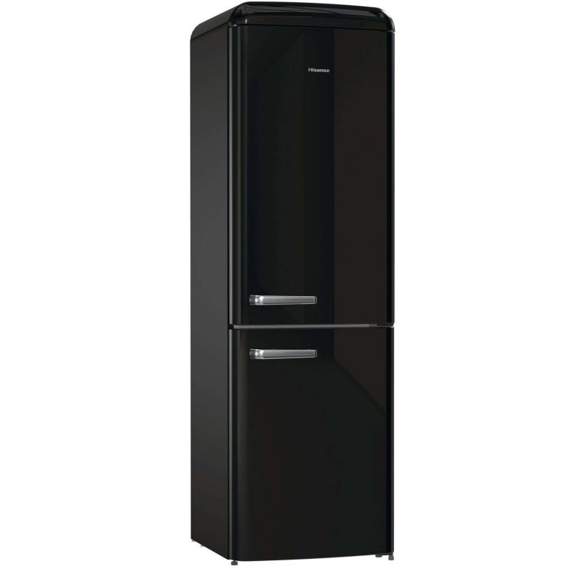 Hisense RB390N4RBD Retro Ψυγειοκαταψύκτης 300lt Total NoFrost Υ194xΠ60xΒ66.1εκ. Μαύρος 