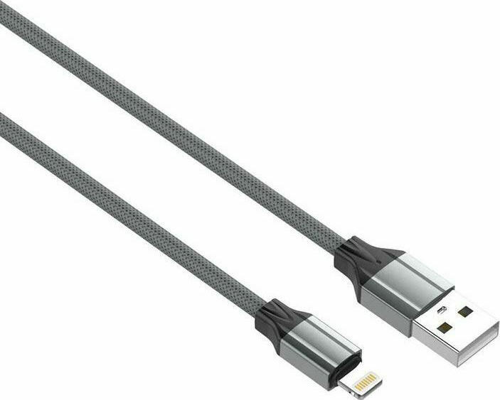 LDNIO καλώδιο Lightning σε USB LS442, 2.4A, 2m, γκρι
