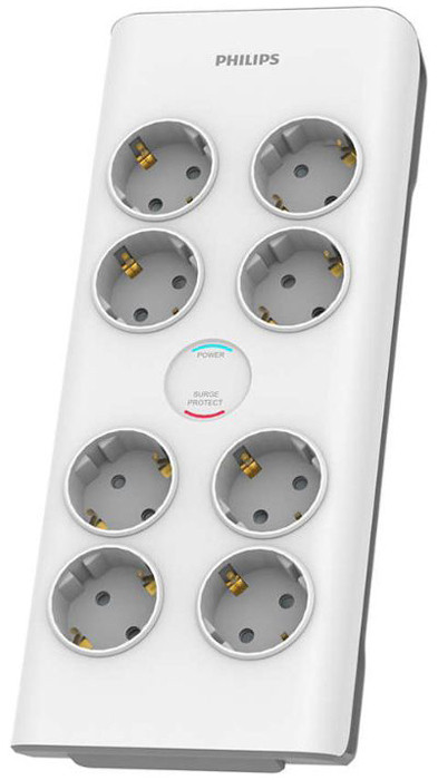 Πολύπριζο Ασφαλείας Philips SPN7080WA/GRS 8 Θέσεων 