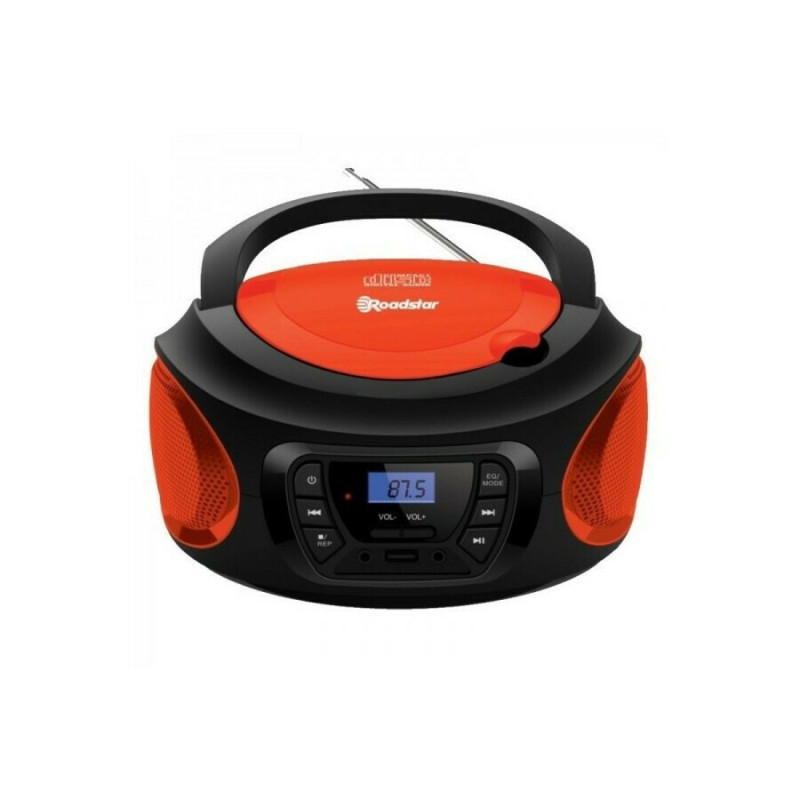 Roadstar Φορητό Ηχοσύστημα CDR-365U με CD / MP3 / USB / Ραδιόφωνο σε Κόκκινο Χρώμα