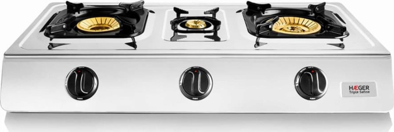 Haeger Triple Safine 3-N5-H Επιτραπέζια Εστία Υγραερίου Τριπλή Inox