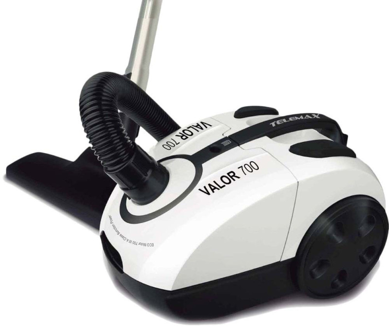 Telemax Valor 700 Ηλεκτρική Σκούπα 700W με Σακούλα 2lt Λευκή