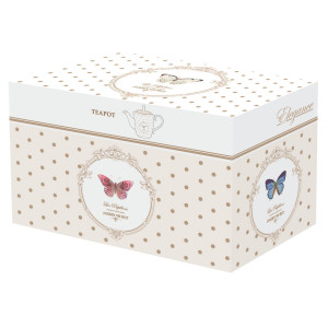 Τσαγιέρα Πορσελάνη 1L Dots&Butterfly EasyLife ( R1108DOB)