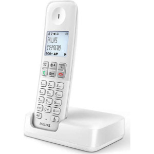 Philips D2501w Ασύρματο Τηλέφωνο με Ελληνικό Μενού Λευκό