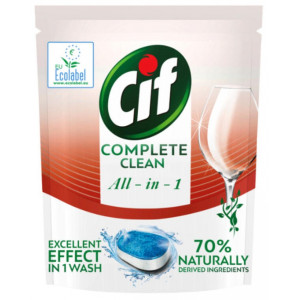 Cif Complete Clean All in 1 46 Κάψουλες Πλυντηρίου Πιάτων Οικολογικές 805gr