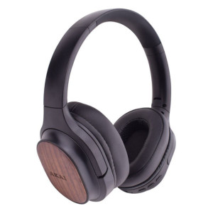Akai BTH-W150ANC Ασύρματα/Ενσύρματα Over Ear Hi-Fi Ακουστικά με 13 ώρες Λειτουργίας Ασημί