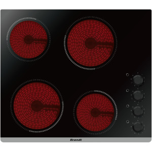 Εστία Κεραμική Brandt BPV6410B Με εξωτερικά σταθερά κουμπιά