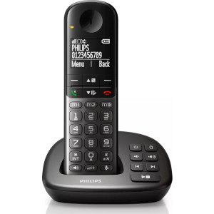 Philips XL4951DS/34 Ασύρματο Τηλέφωνο με Ελληνικό Μενού Μαύρο