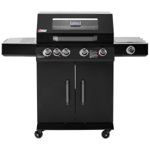 Thermogatz GS Grill Abyss View Ψησταριά Υγραερίου Μαντεμένιας Σχάρας 70.5x42εκ. με 4 Εστίες 19kW και Πλαϊνό Μάτι Υπερύθρων