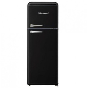 Bronxi Retro Ψυγείο Δίπορτο 208lt Υ147xΠ55xΒ58.5εκ. Μαύρο BX-1510 BK 