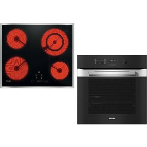 Miele H 2860 B + KM 6520 FR Φούρνος άνω Πάγκου 76lt με Κεραμικές Εστίες Π59.5εκ.