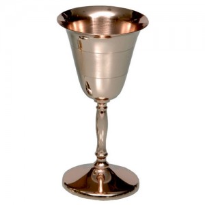 Ποτήρι Κρασιού Μεταλλικό Σαγρέ Ροζ Χρυσό Pantazelos