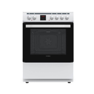 Hyundai HCVC22-6560V/W Κουζίνα 69lt με Κεραμικές Εστίες Π60εκ. Λευκή