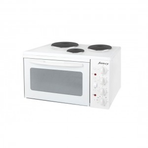 FANCY 0001 Κουζινάκι Επιτραπέζιο, 3 Εστιών,Αντιστάσεων, 1500 Watt, Λευκο ΜΕ ΦΩΣ