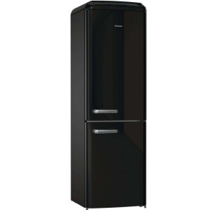 Hisense RB390N4RBD Retro Ψυγειοκαταψύκτης 300lt Total NoFrost Υ194xΠ60xΒ66.1εκ. Μαύρος 